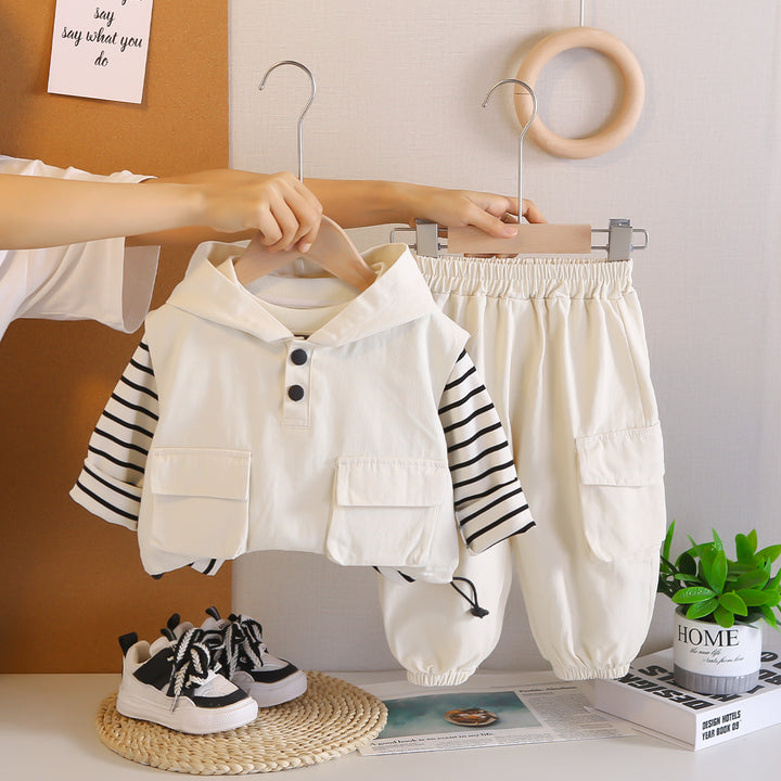 Boys Imported White Co-Ord Set [BT-6591] [1 - 5Years]