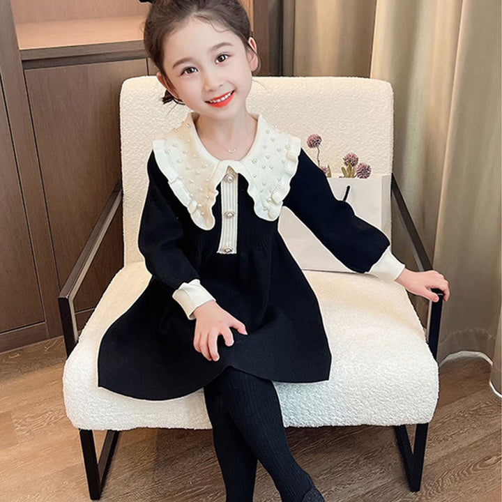 Girls Korean Knitted Winter Dress [GF-6349] (2 - 7Years)