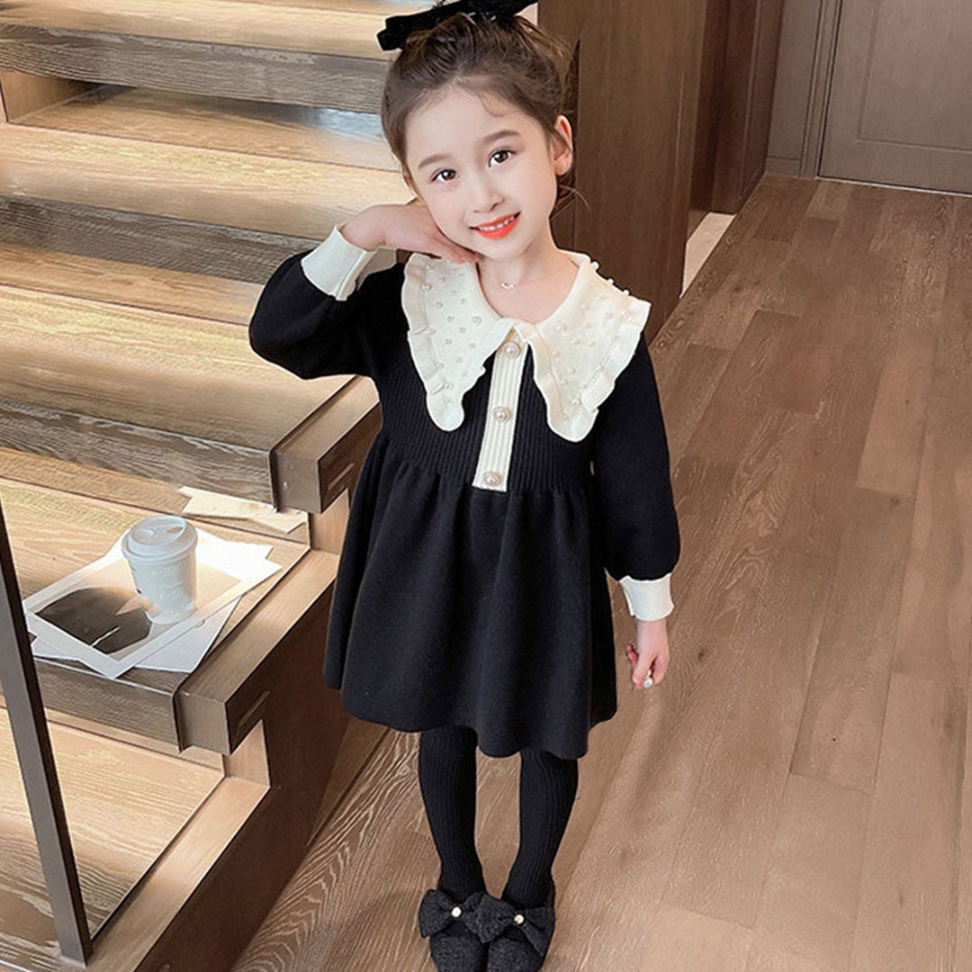 Girls Korean Knitted Winter Dress [GF-6349] (2 - 7Years)