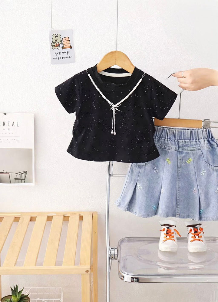 Girl's Imported Black Co-Ord Set [GCS-4999] (2-7 Years)