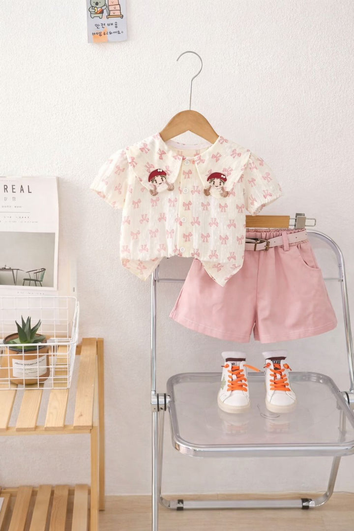 Girl's Imported Pink Co-Ord Set [GCS-4988] (2-7 Years)