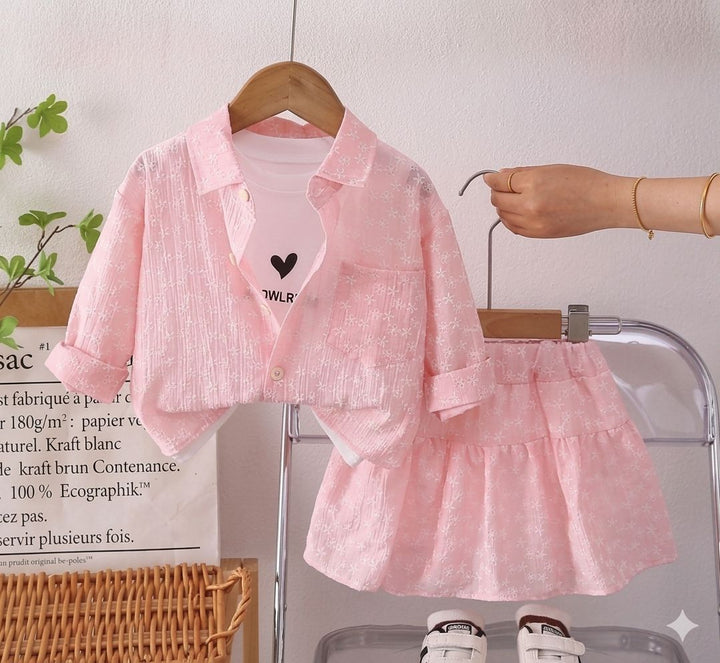 Girls Imported 3 Piece Co-Ord Set [GCS-7420] (2-6Years)