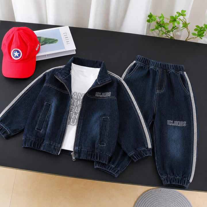 Boys 3 Piece Black Denim Cord Set [BT-5412] (1-6Years)