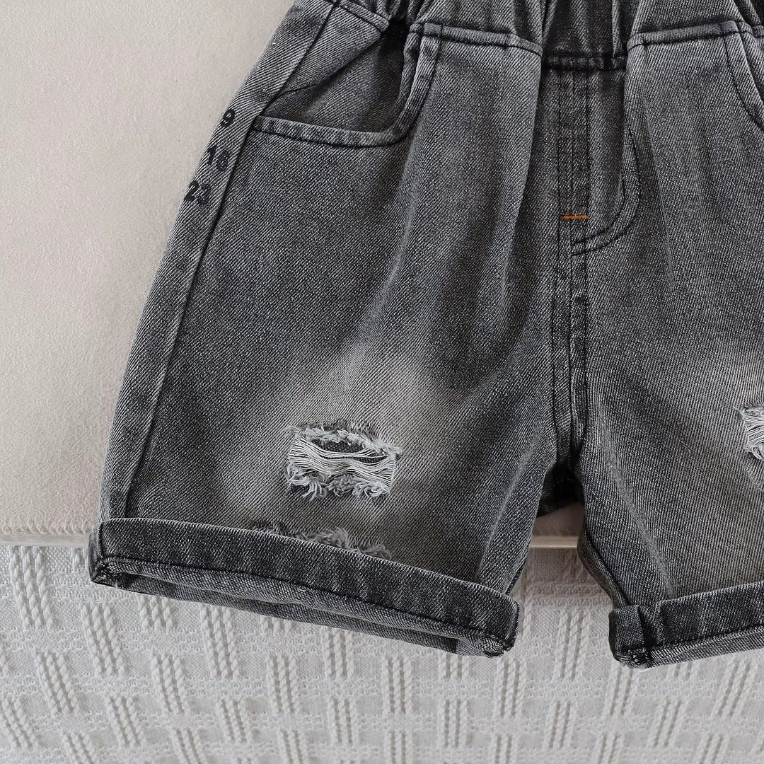Boys Imported White Back Print Cord Set [BT -5684] [1-6 Years]