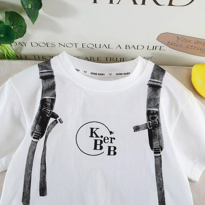 Boys Imported White Back Print Cord Set [BT -5684] [1-6 Years]
