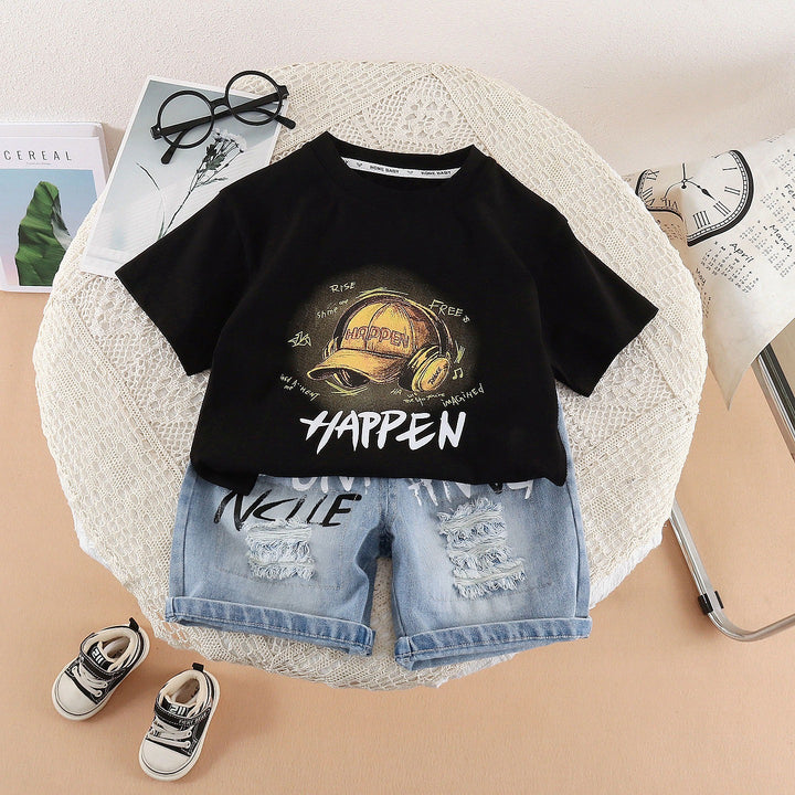 Boys Black Imported Cord Set [BT -4922] [1-6 Years]