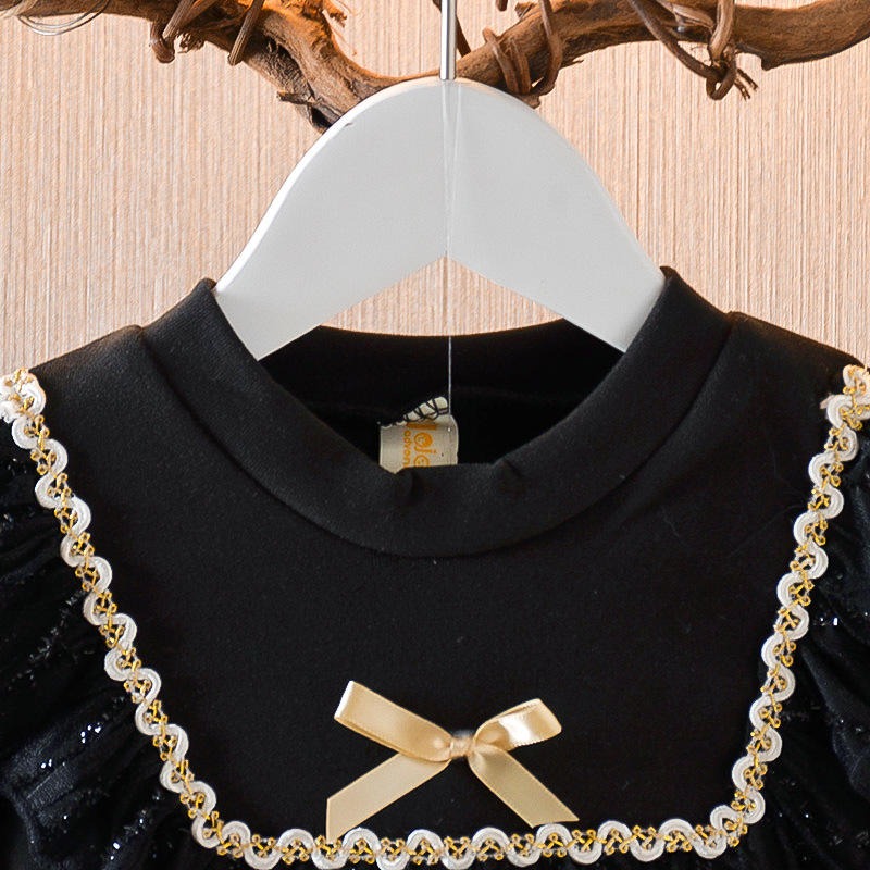 Girls Imported Black Dress [GD-6889] (6M-3Years)