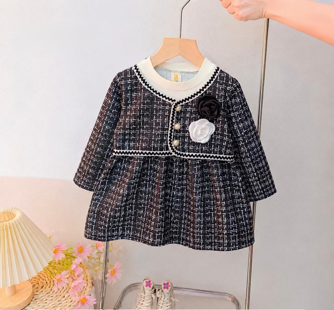 Girls Imported Black Dress [GD-6514] (9M-4Years)