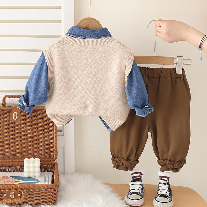 Boys 3 Piece Cord Set [BT-4174] [1 -6Years]