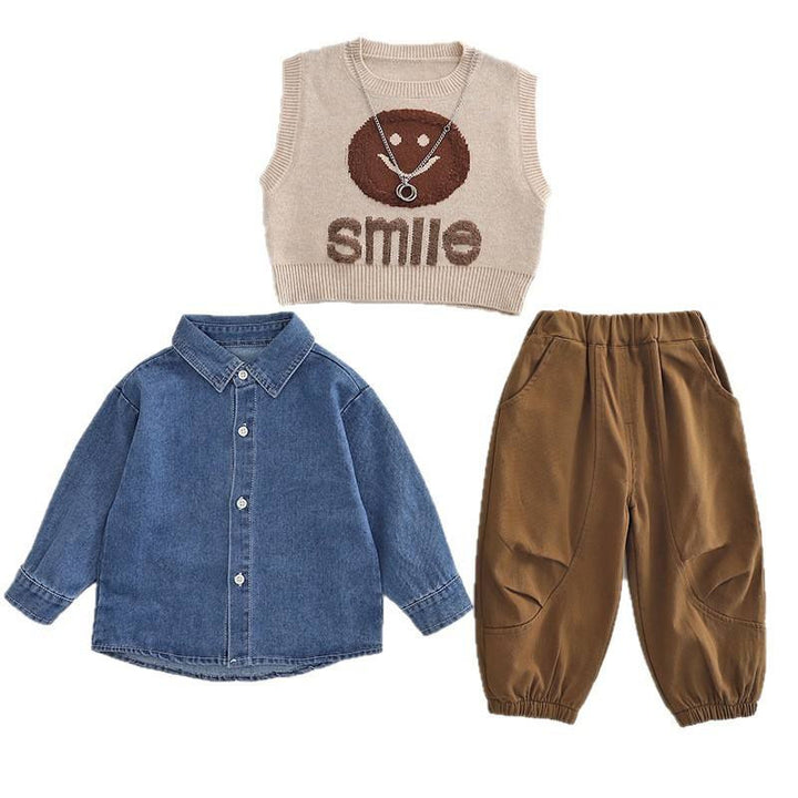 Boys 3 Piece Cord Set [BT-4174] [1 -6Years]