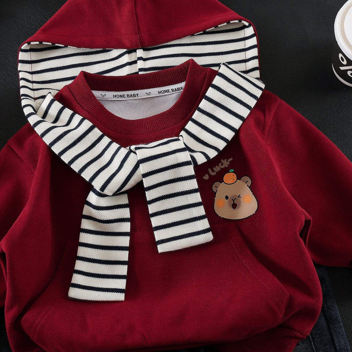 Boys Imported Maroon Cord Set [BT-5191] (1-6Years)