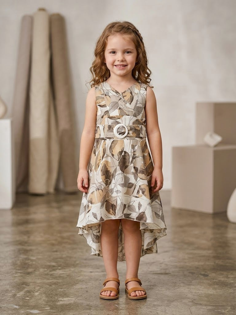 Girls Printed Cotton Dress [GD-5444] (3-11 Years)