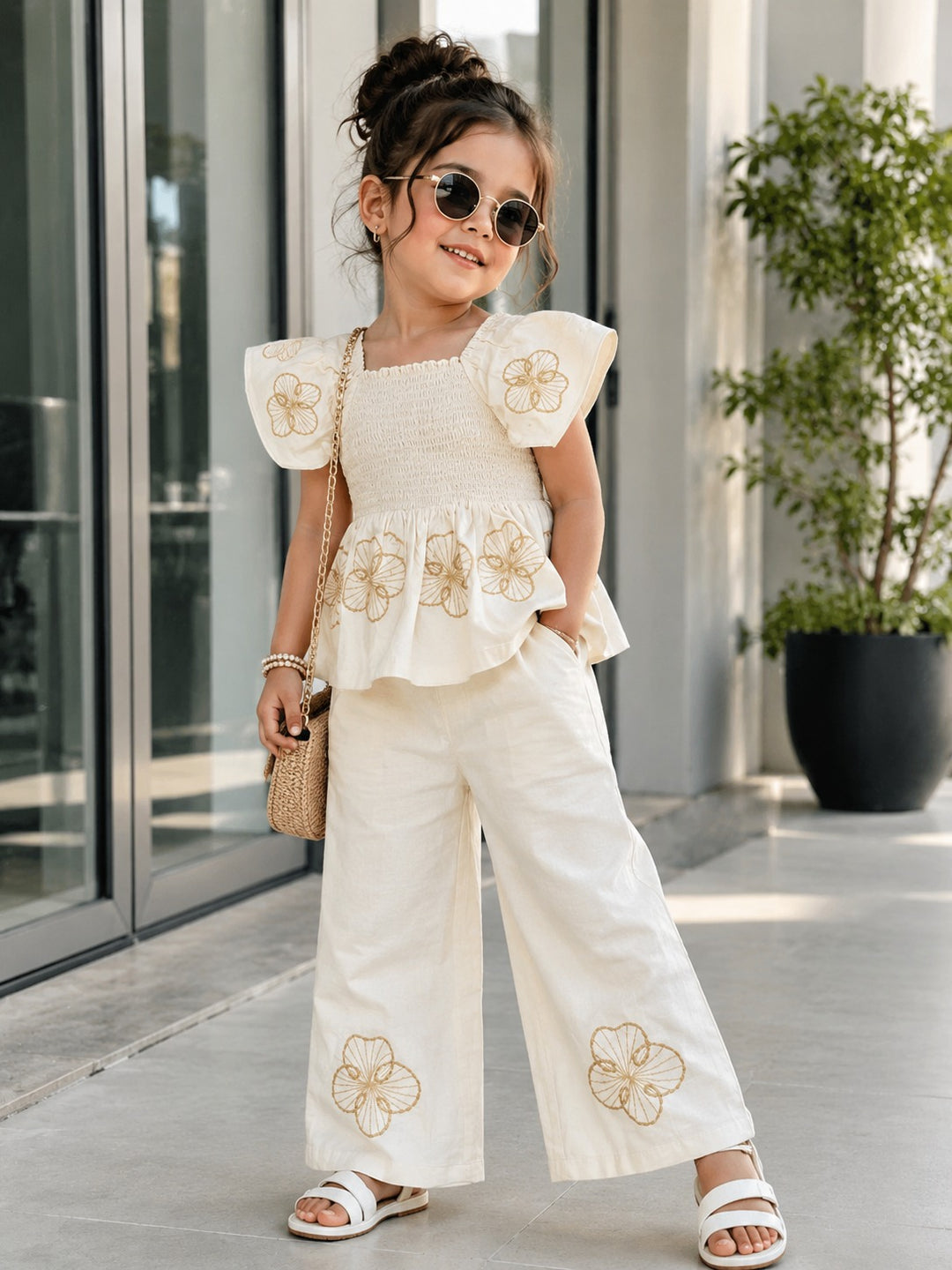 Girl's Designer Cotton Co-Ord Set [GCS-7821] (9M-5Years)
