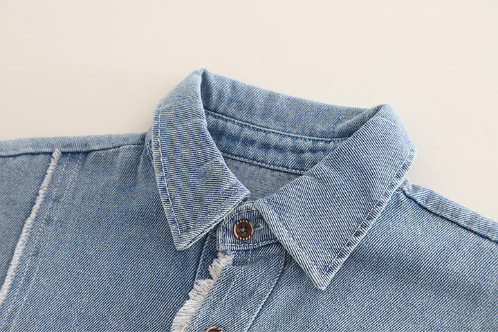 Boys Imported Blue Denim Cord Set [BT-4657] [1-6 Years]