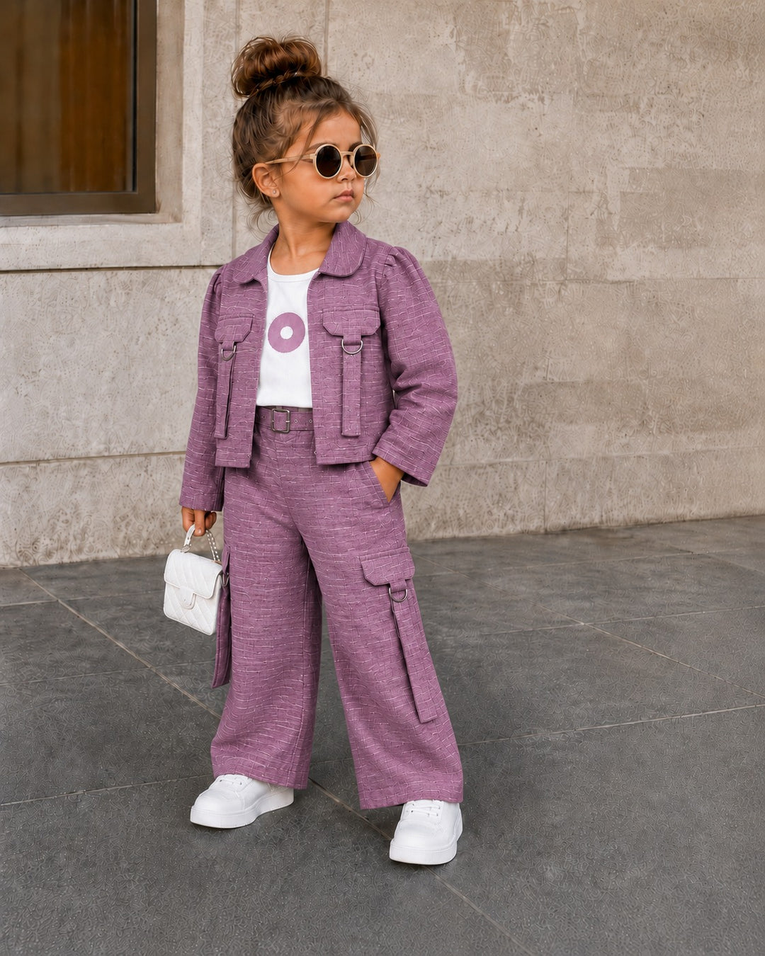 GIRLS 3 PIECE ONION UTILITY CO-ORD SET [6E-8444] (1-7Years)