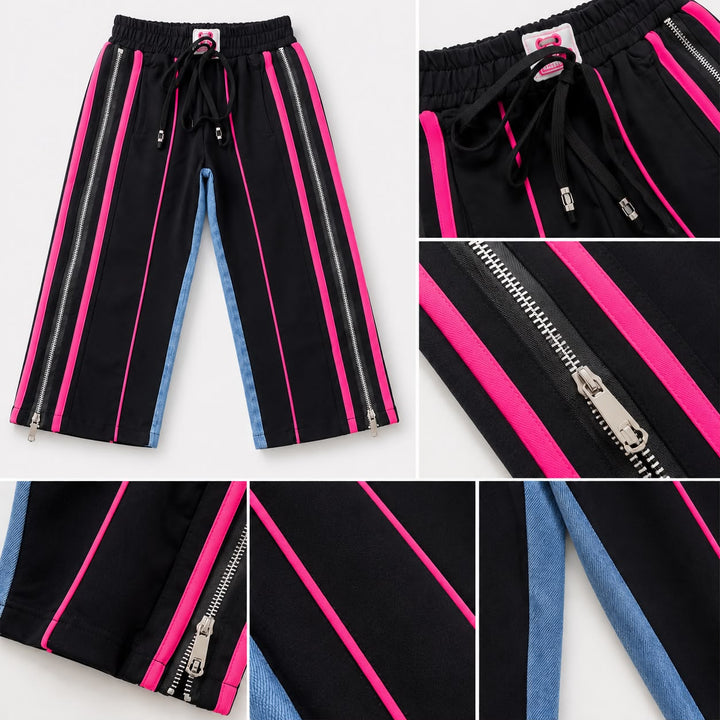 Girls  Black Designer Straight Fit Jeans [GJ-1756] (4-12Years)