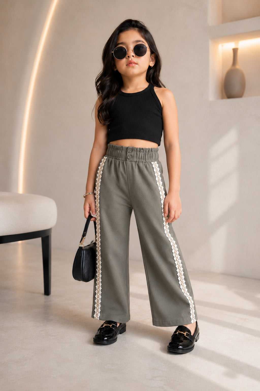 Girl’s Korean Side Lace Pant [ONLY PANT] [GJ-1D-6658] (4-12Years)
