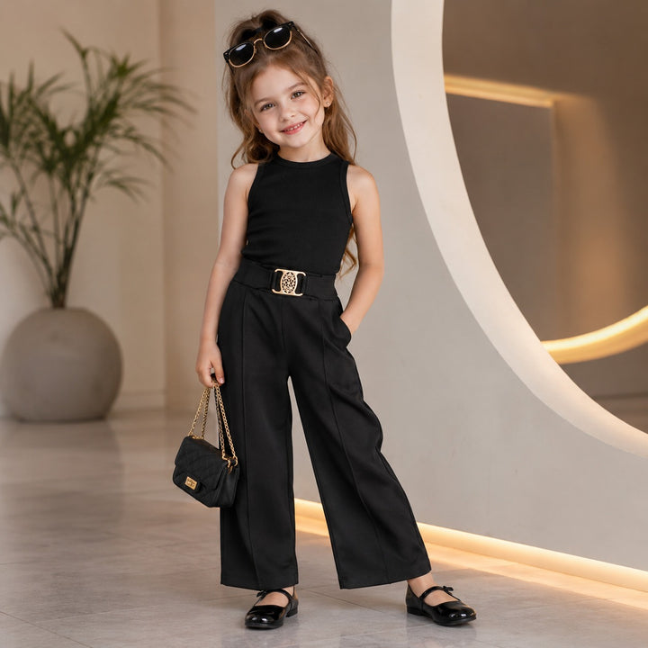 Girls Black Korean Pant [ONLY PANT] [GJ-4D-1488] (4-12Years)