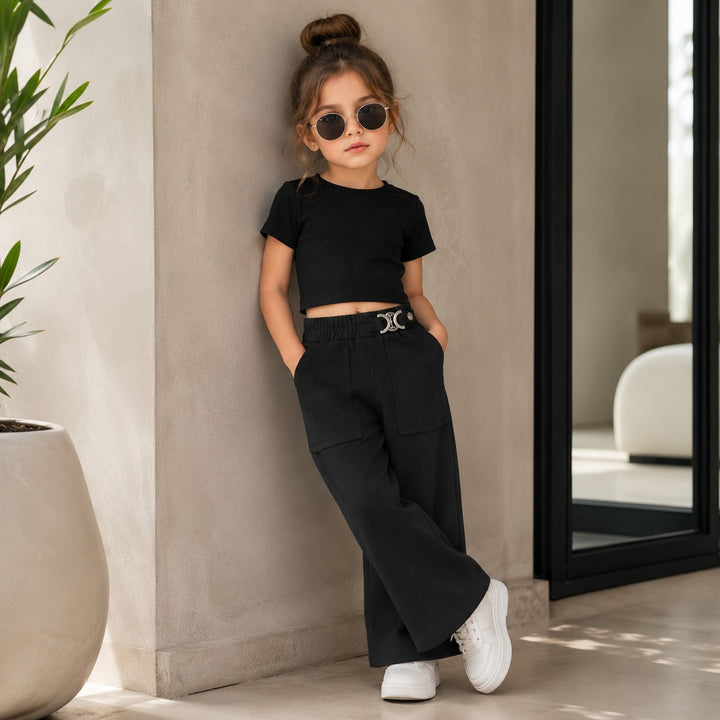Girls Black Korean Pant [ONLY PANT] [GJ-5D-1288] (4-12Years)