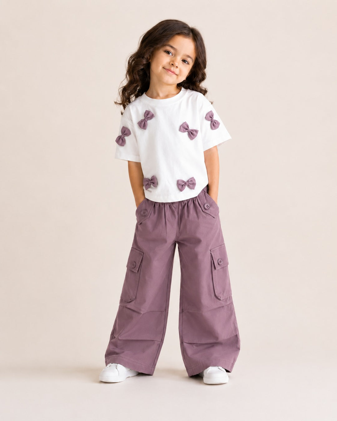 Girl's Boxy Cargo Co-Ord Set [GCS-1F-5212] (1-12 Years)