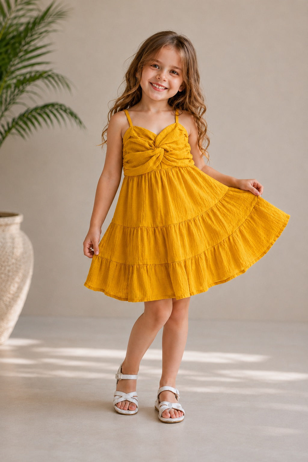 Girl's Summer Spaghetti Onepice [GD-5B-2589] (2-9Years)