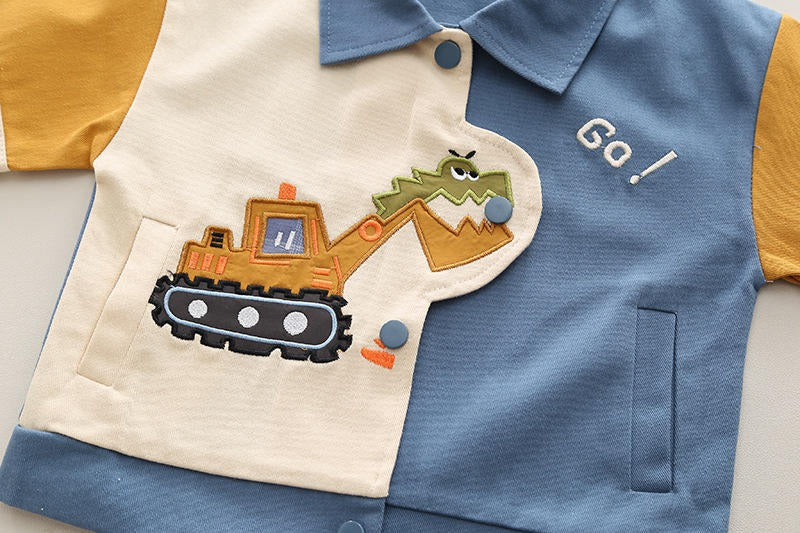 Boys 3 Piece Imported Blue Cord Set [BT-M-4798] [1 - 6Years]