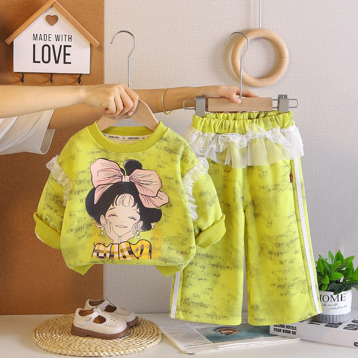 Girls Imported Parrot Green Co-Ord Set [GCS-2J-3218] (1 -6Years)