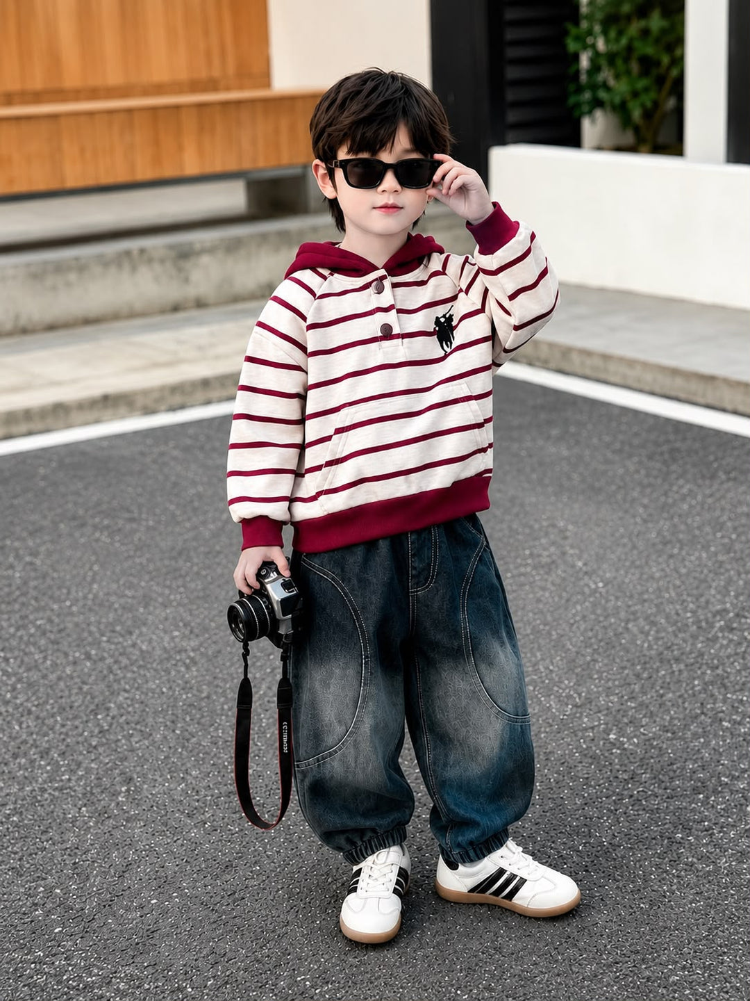Boys 2 Piece Red Imported Cord Set [BT-2C-4296] [1 - 6 Years]