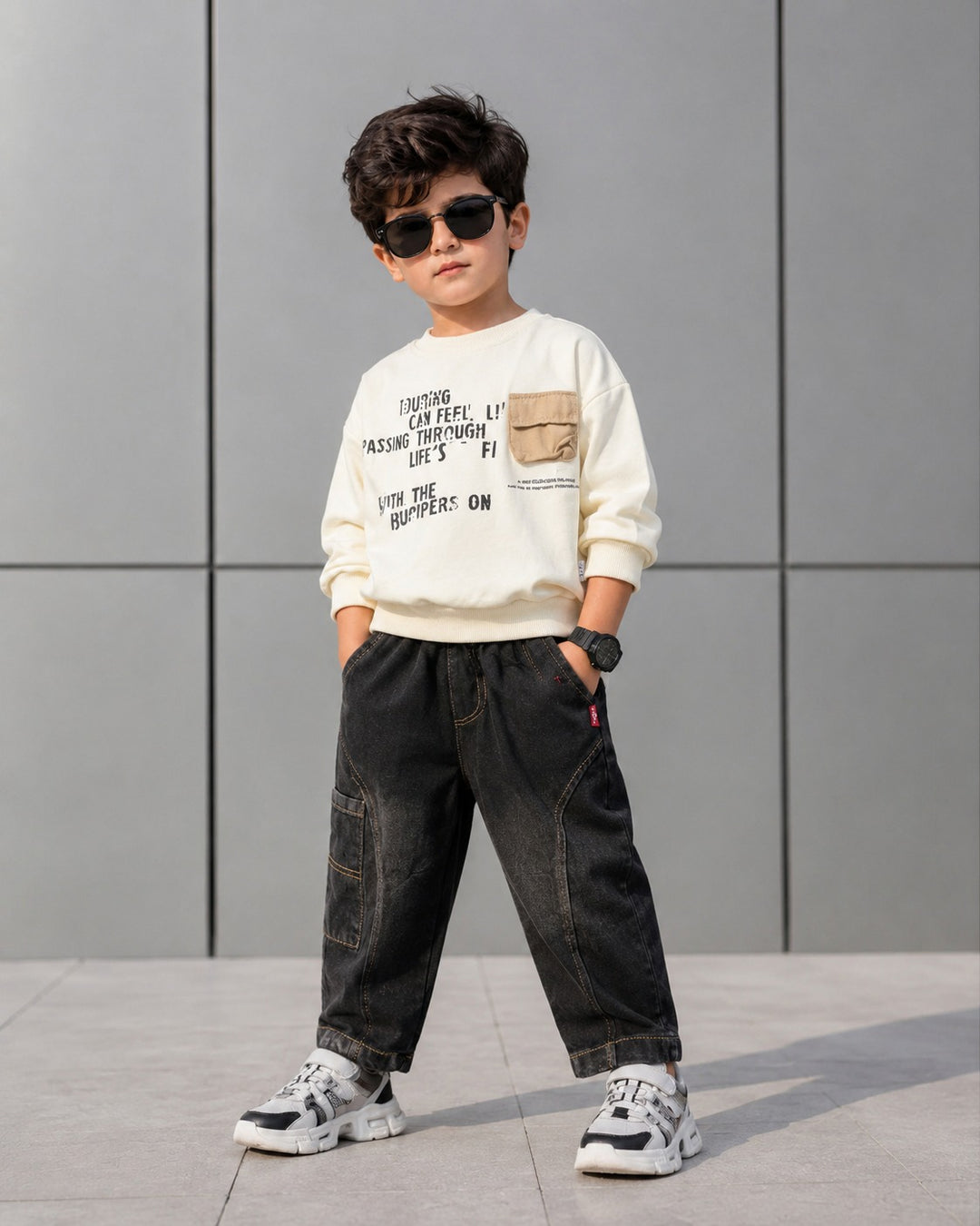 Boys 2 Piece Imported Cream Cord Set [BT-4C-1964] [1 - 6 Years]