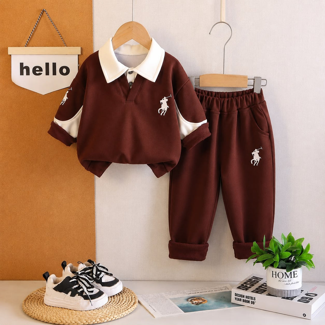 Boys Imported Maroon Cord Set [BT-1K-4568] [1-6 Years]