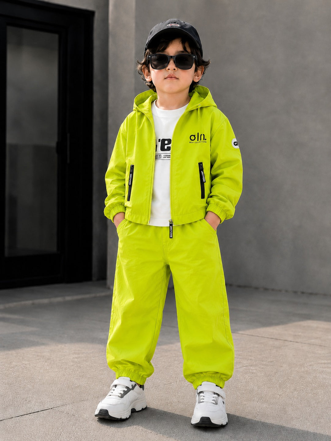 Boys Imported 3 Piece Neon Green Cord Set [BT-6K-6545] [1 - 5Years]