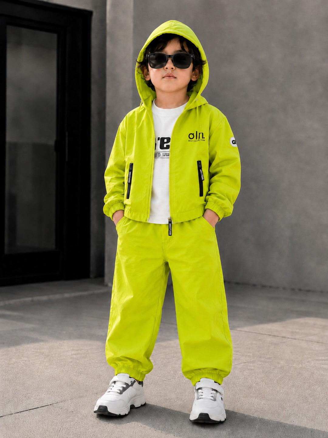 Boys Imported 3 Piece Neon Green Cord Set [BT-6K-6545] [1 - 5Years]