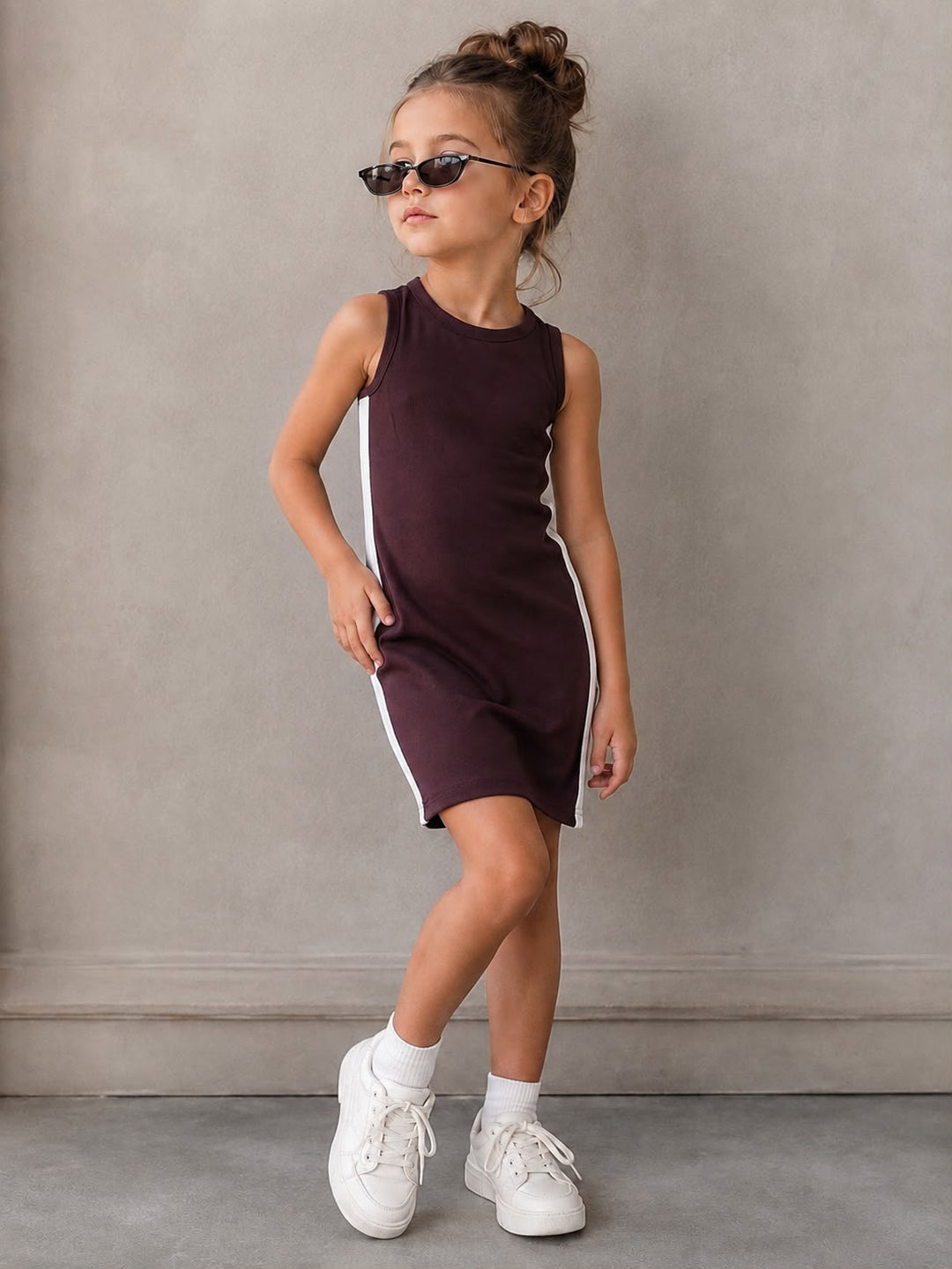 Girls Bodycon Dress With Zipper [GD-6A-2569] (3-12 Years)