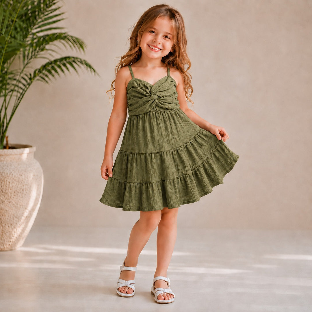 Girl's Summer Spaghetti Onepice [GD-3B-5418] (3-10Years)