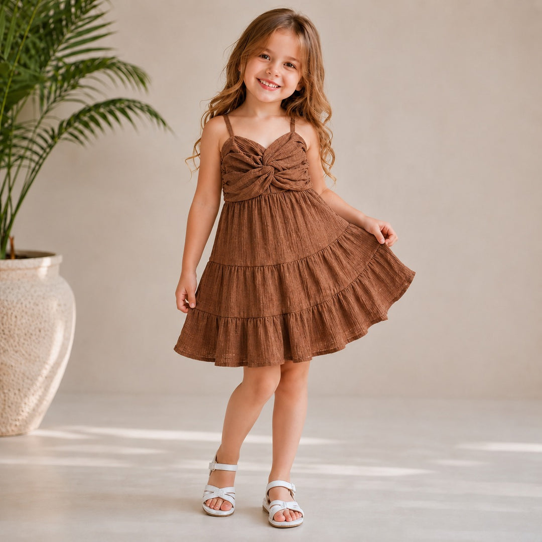 Girl's Summer Spaghetti Onepice [GD-4B-1341] (3-10Years)