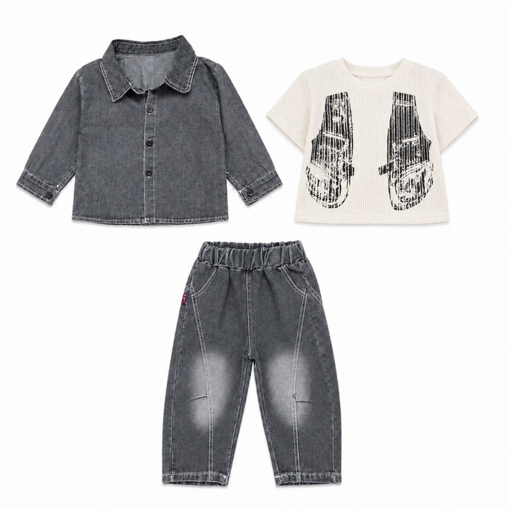 Boys Imported 2 Piece Grey Cord Set [BT-L-3842] [1 - 5Years]