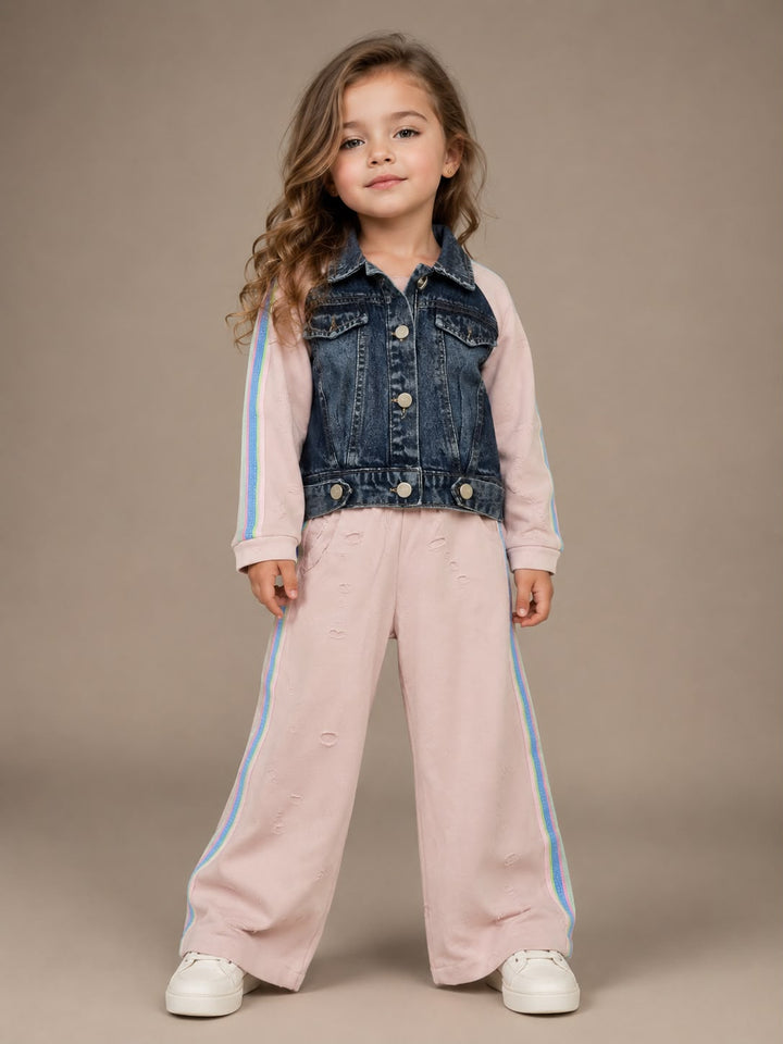 Girl's Street Chic Denim Co-ord Set [GCS-4C-9120] (9M-13 Years)