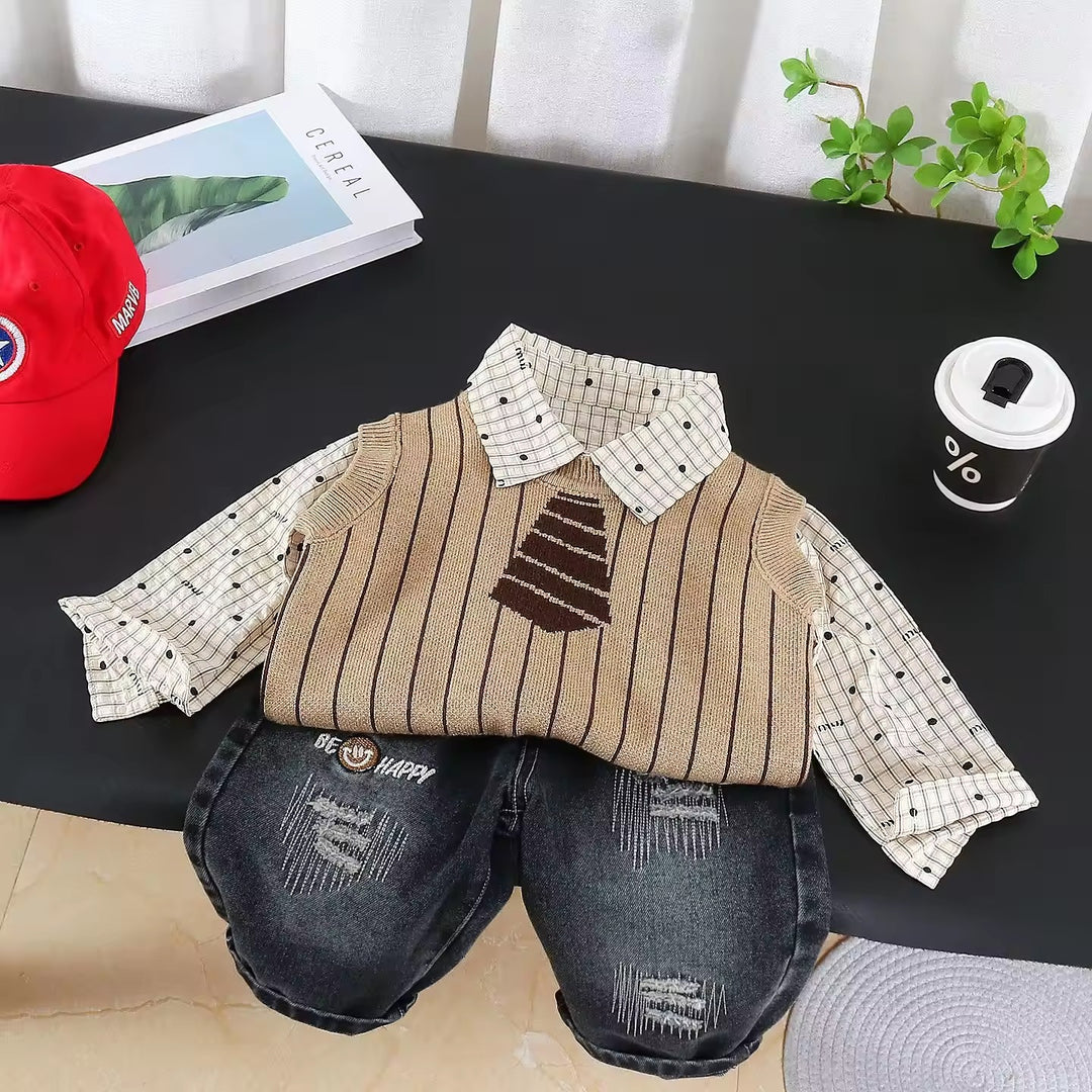 Boys 3 Piece Imported Cord Set [BT-3C-4896] [1 - 6 Years]