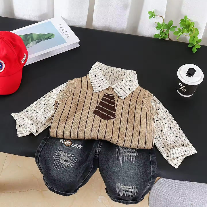 Boys 3 Piece Imported Cord Set [BT-3C-4896] [1 - 6 Years]