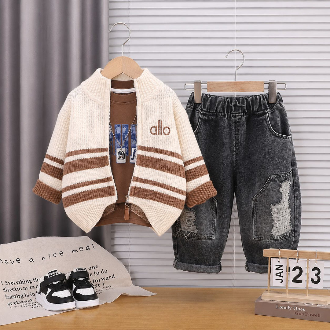 Boys 3 Piece Imported Cord Set [BT-P-1850] [1 - 6 Years]