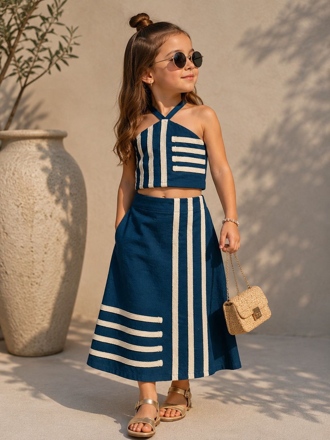 Girl's Designer Skirt Co-Ord Set [GCS-3H-8604] (1-6Years)