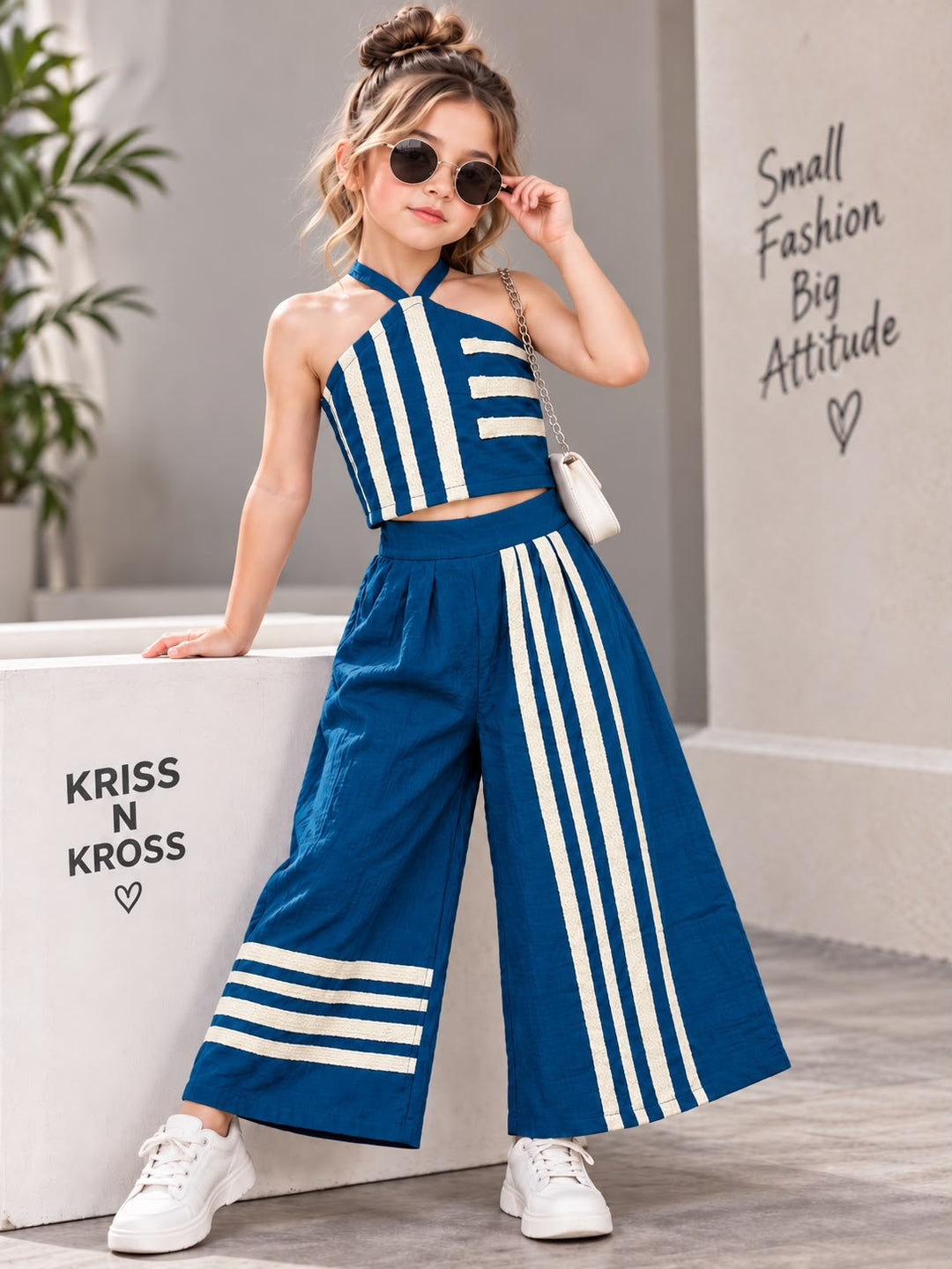 Girl's Designer Airforce Co-Ord Set [GCS-4C-5740] (1-6Years)