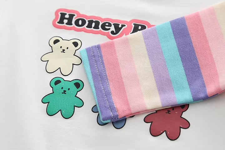 Girls Butterfly Wings Denim Dungaree With T-Shirt [GD-2K-5200] (1-6Years)