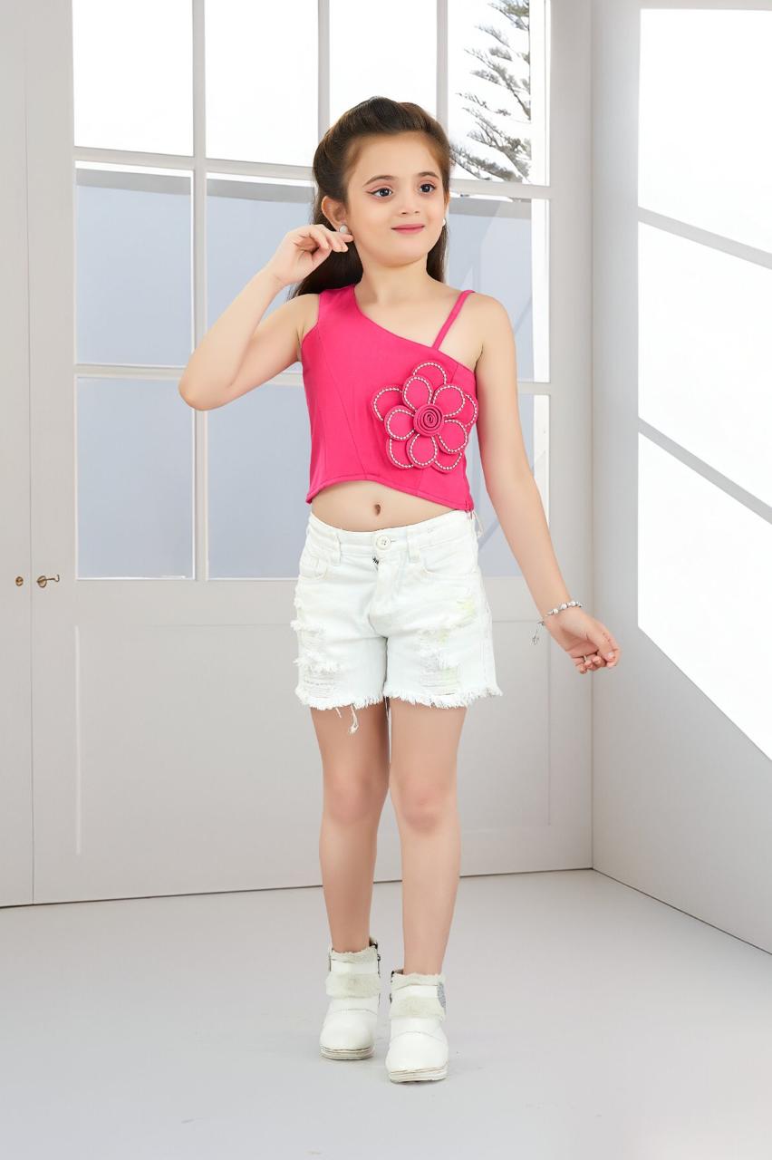 Girls Imported One-Shoulder top[GT-653] [9M-7 Year]