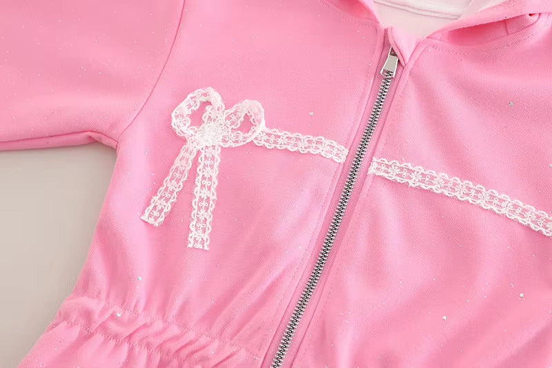 Girl's Imported Hooded Co-Ord Set [GCS-7167] (1 -6 Years)