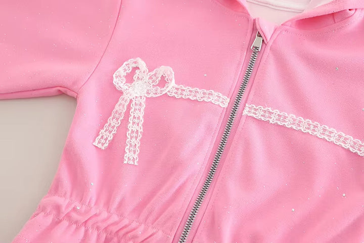 Girl's Imported Hooded Co-Ord Set [GCS-7167] (1 -6 Years)