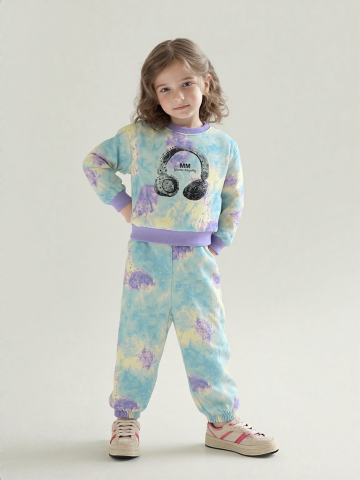 Girls Imported Tie-dye Co-Ord Set [GCS-7164](4-10Years)