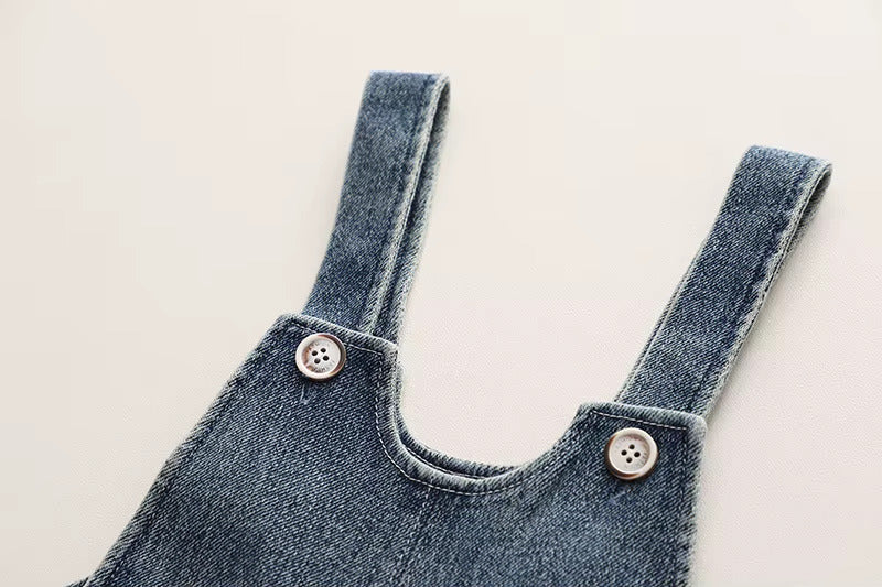 Unisex Impored Black Dungaree [BT-6787] [1 - 5Years]