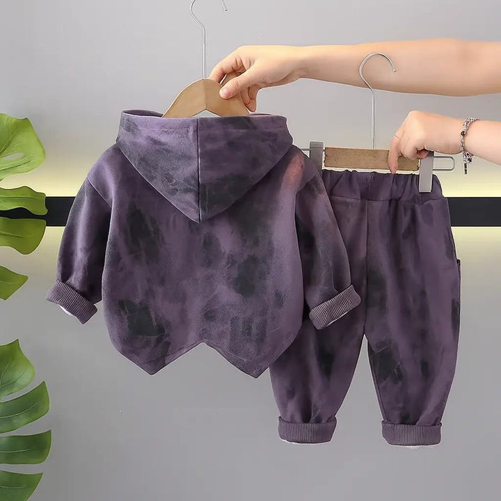 Boys Imported Purple Hoodie Co-Ord Set [BT-6746] [1 - 5Years]