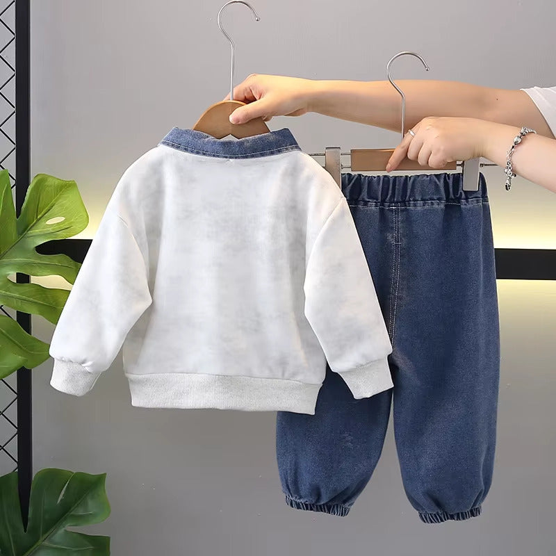 Boys Imported White Co-Ord Set [BT-6744] [2 - 5Years]